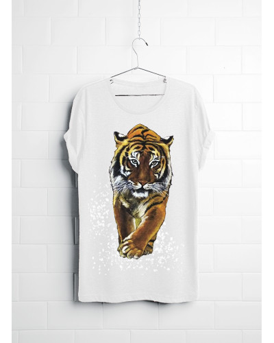 T-shirt with digital print - walking tiger